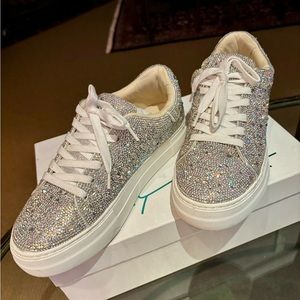 Bridal: Betsy Johnson Sidney Rhinestone sneakers
